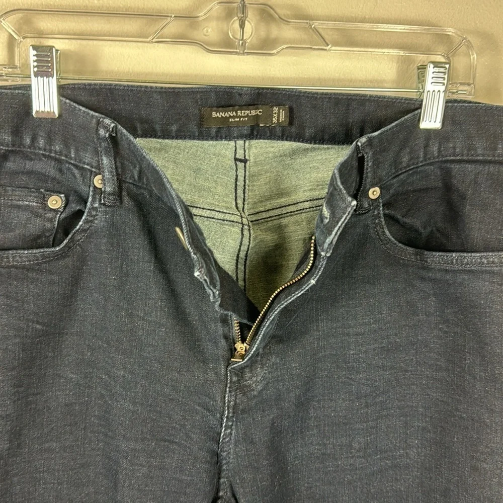 Banana Republic Denim Jeans Men's‎ Slim 32 Blue Stretch 5-Pocket EUC